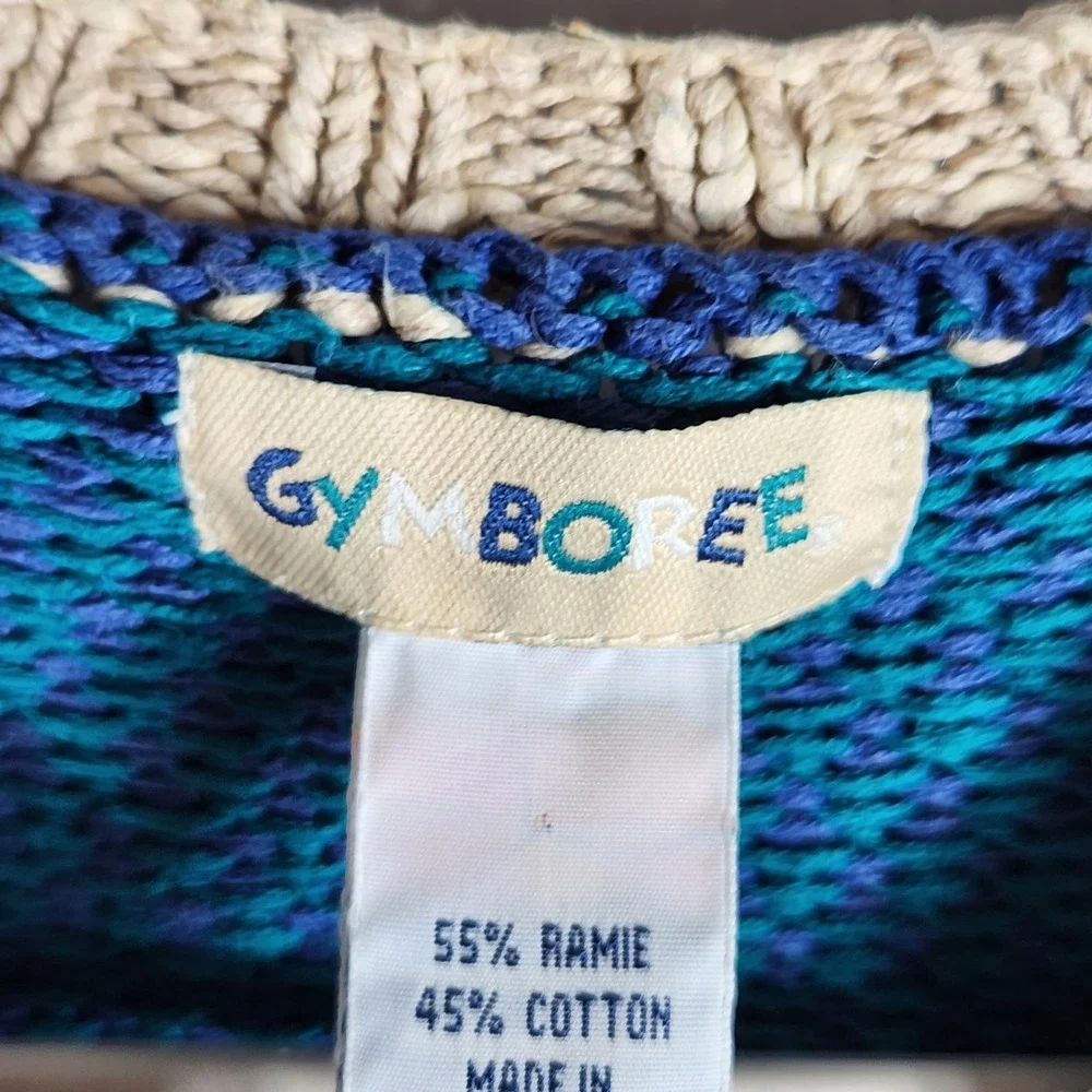Vintage Gymboree Chunky Knit Cardigan Sweater Boy XL Into The Woods 1997 Grandpa